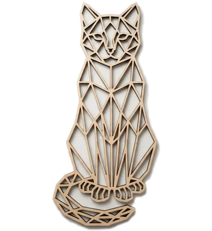 Laser cut cat design